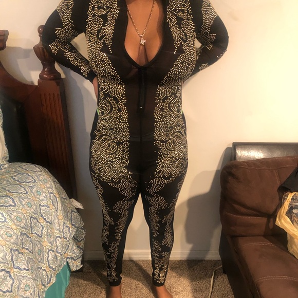 Studded black jumpsuit - Picture 8 of 8